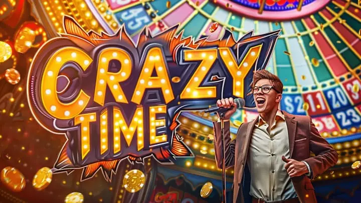 FBAJEE Crazy Time online game featuring live host, wheel segments and multipliers FBAJEE Crazy Time online game interface